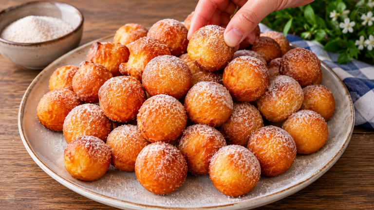 Wystarczy pół puszki mleka skondensowanego i 5 minut! Te pączki znikają ze stołu w mgnieniu oka