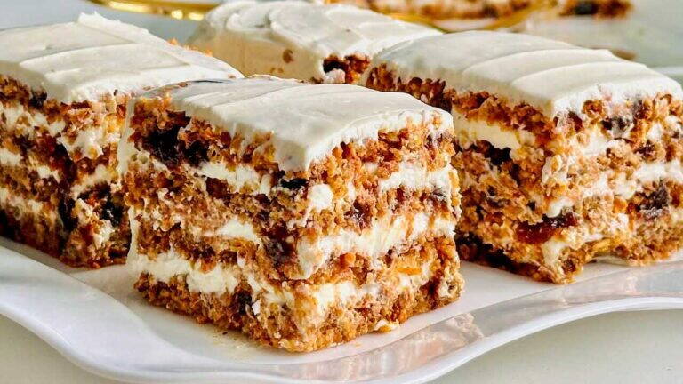 🥕 Soczyste ciasto marchewkowe bez mąki, cukru, masła i jajek – z kremem ricotta
